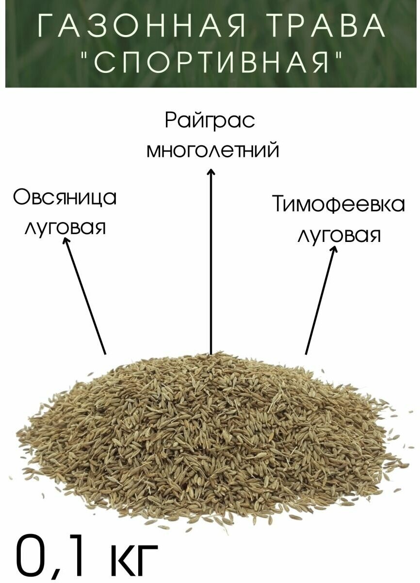 Газонная трава "Спортивная" 0.1 кг