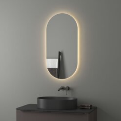 Зеркало настенное Овальное с LED-подсветкой Ledshine EVOFORM 50х100 см, BY 2597