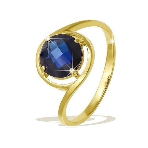 Кольцо Bolshakoff, красное золото, 585 проба, сапфир, размер 18