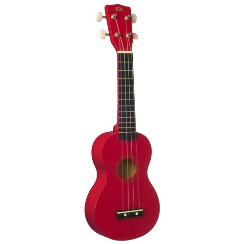 WIKI UK10S RD гитара укулеле сопрано, клен, цвет красный матовый, чехол в комплекте