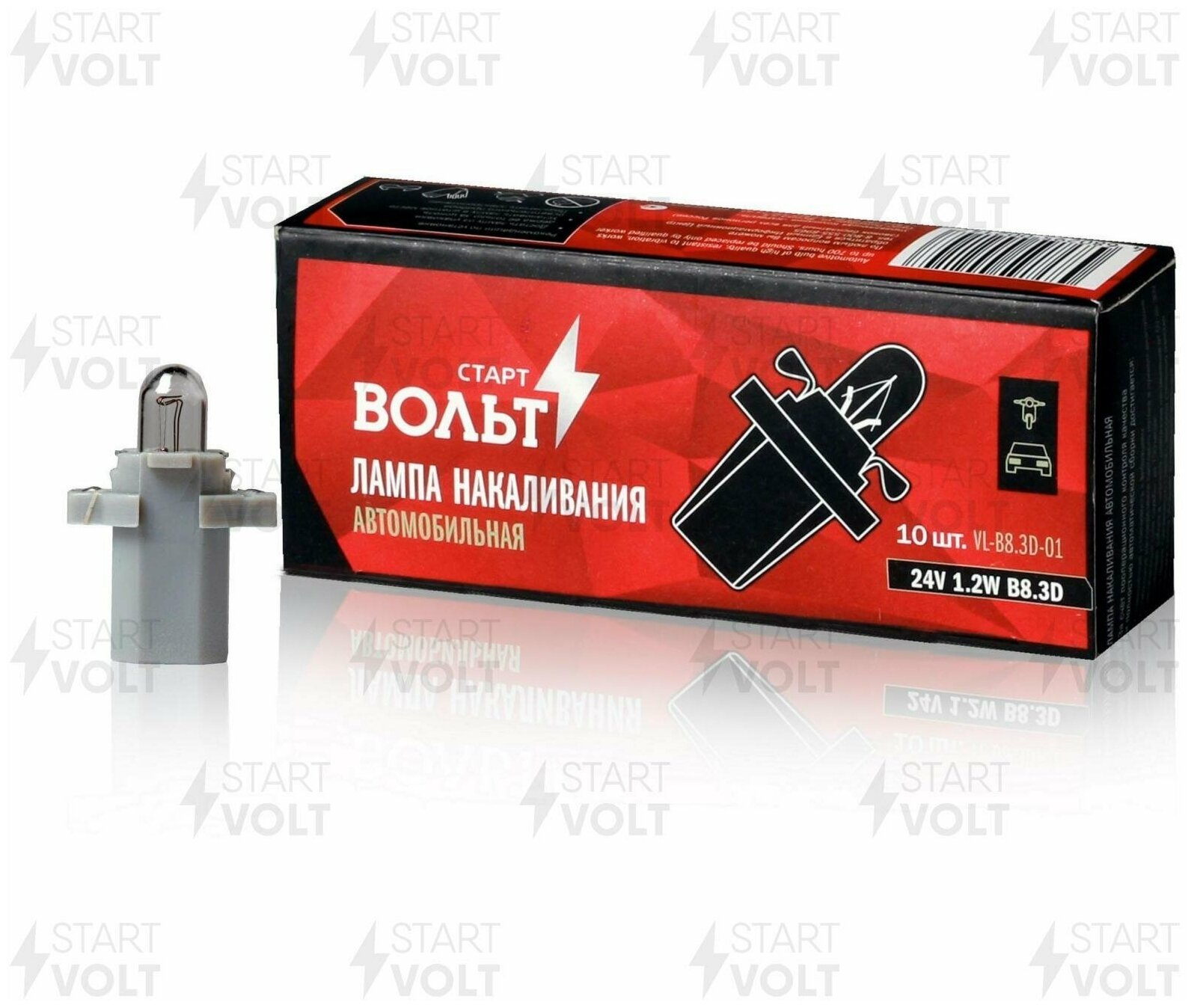 Лампа Накаливания 24v 1.2w B8.3d () STARTVOLT арт. VL-B8.3D-01