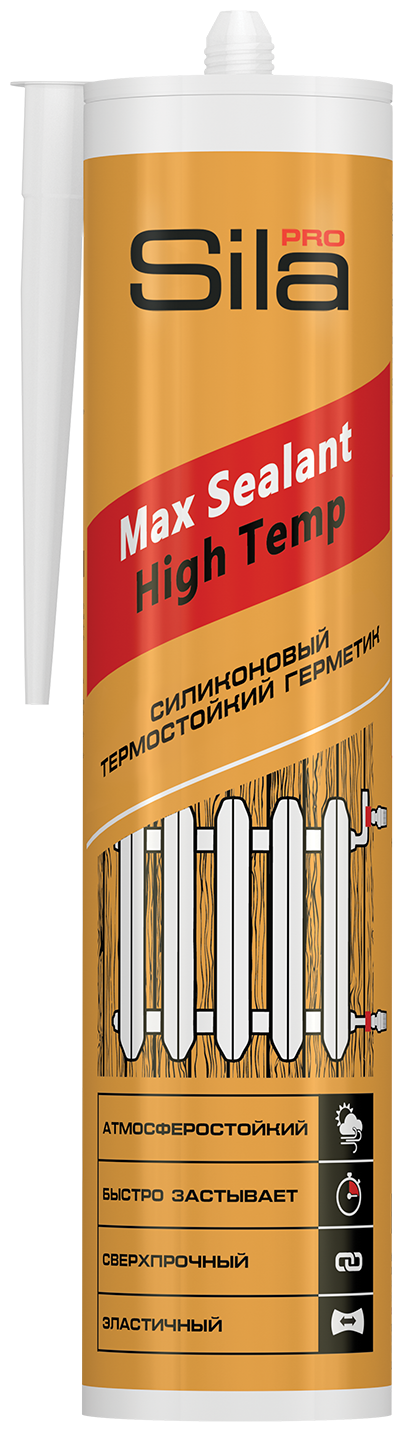 Sila герметик силиконовый термостойкий красный PRO Max Sealant High Temp 290 мл SSHTBL0290 .