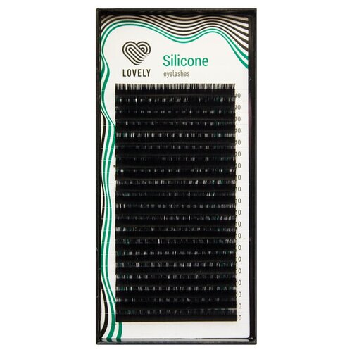 LOVELY Ресницы черные Silicone - 20 линий (изгиб C+; толщина 0,10; длина 10)
