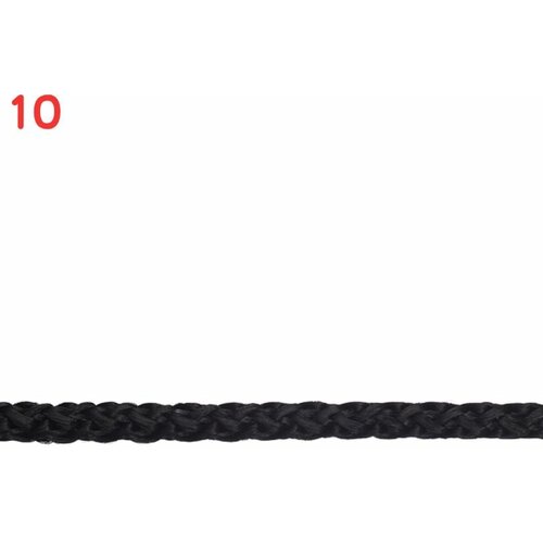 Шнур вязаный полипропиленовый 8 прядей черный d4 мм 20 м (10 шт.)