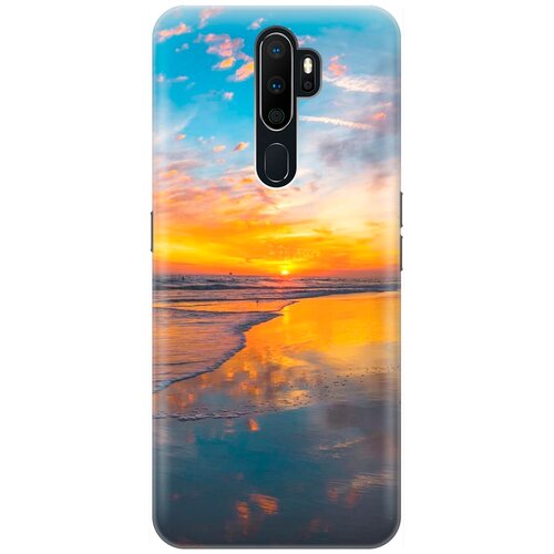 фото Re:pa накладка transparent для oppo a5 2020 / a9 2020 с принтом "закат на пляже"