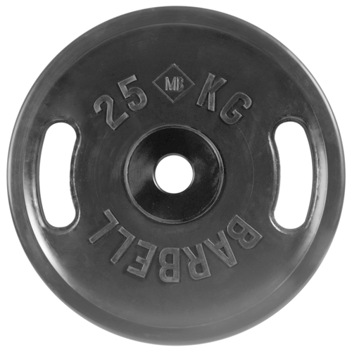 Диск MB Barbell Евро-Классик с ручками MB-PltBE 25 кг 1 шт. черный