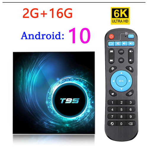 фото Андроид тв приставка tv box t95 2gb/16gb, android 10 китай