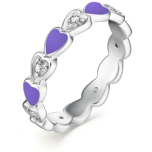 фото Алькор кольцо с 7 фианитами из серебра 01-1304-эм69-00, размер 17