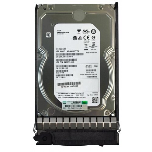 Жесткий диск HP 1V410N-065 3Tb 7200 SATAIII 3.5 HDD жесткий диск hp 9zm173 065 1tb 7200 sataiii 3 5 hdd