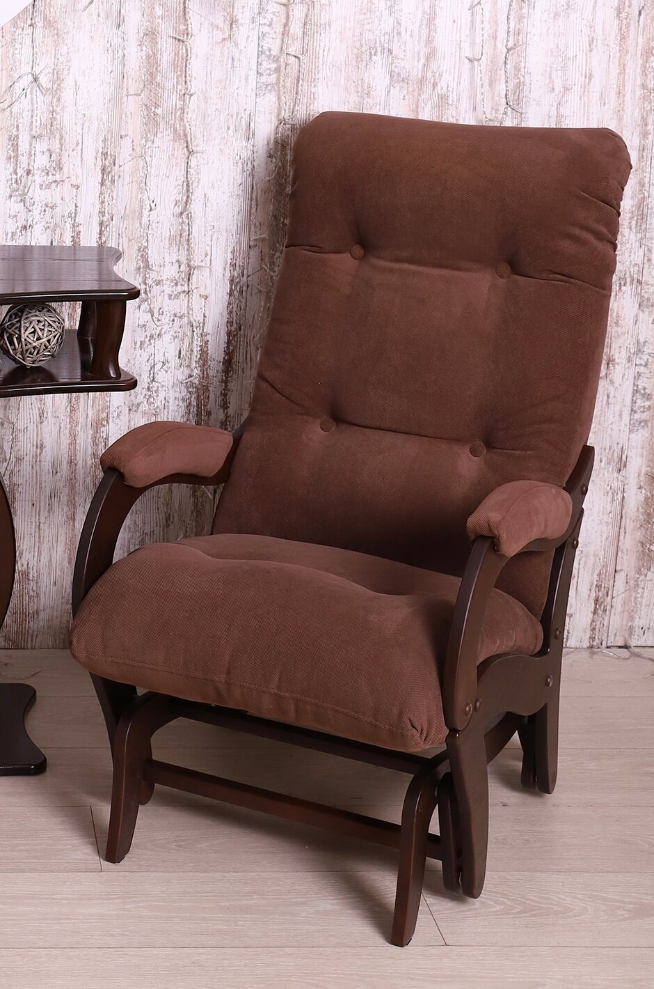Кресло-качалка маятник Консул люкс, цвет коричневый, ДеСтейл