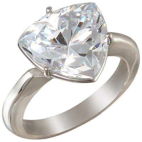 фото Эстет кольцо с 1 фианитом из серебра с16к150781, размер 18.5