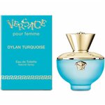 Versace женская туалетная вода Pour Femme Dylan Turquoise, Италия, 50 мл - изображение