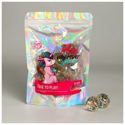 Мячи каучуковые Play wherever you go, 10 шт., d=3,2 см