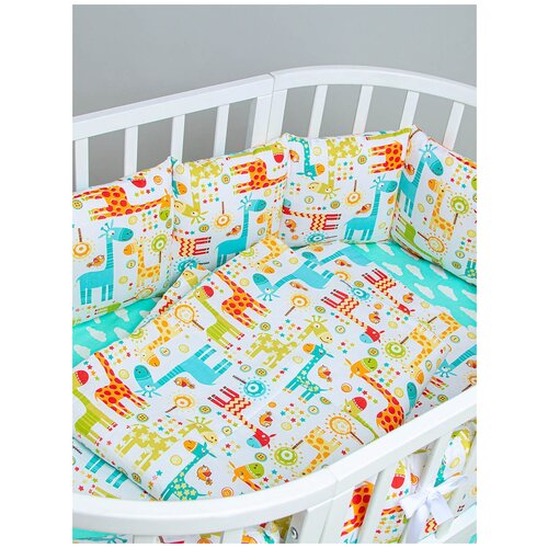 SWEET BABY комплект в кроватку Жирафы (4 предмета) разноцветный