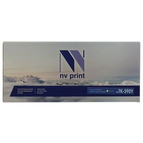 Картридж Nv-print TK-590Y тонер картридж elp для kyocera fs c2026mfp c2126mfp c2526mfp c2626mfp c5250dn p6026cdn m6026cdn m6526cidn tk 590y yellow 5k