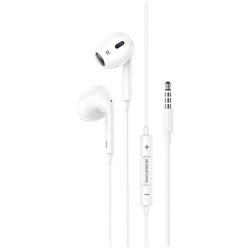 Borofone Наушники Borofone BM30 Max Acoustic вкладыши микрофон Lightning кабель 12 м белые 121700₽