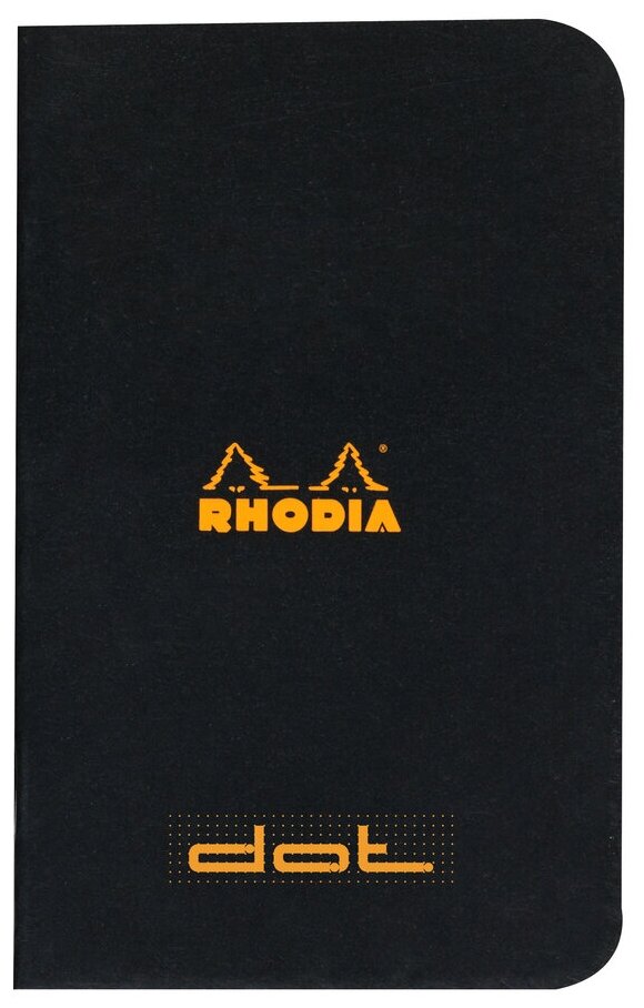 Тетрадь Rhodia Classic, A7, точка, 80 г, черный, 2 шт./уп.