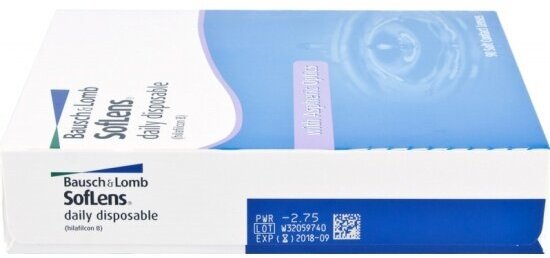 Контактные линзы soflens daily disposable 90 шт 8,6, -3,25 bausch+lomb Bausch & Lomb - фото №5