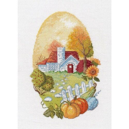 Осеннее настроение #1528 Овен Набор для вышивания 14 × 23 см Счетный крест 1534 набор для вышивания овен весеннее настроение 14 24 см