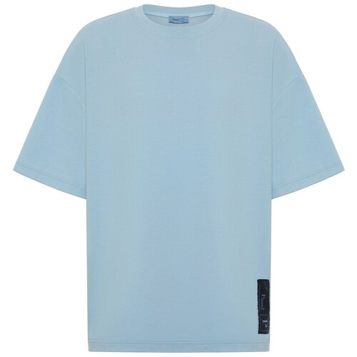 Футболка Passy, оверсайз, хлопок, размер m/l, голубой