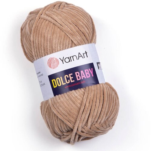 Пряжа YarnArt Dolce baby, 50 г, 85 м, 1 шт., 747 бежевый 85 м пряжа для вязания yarnart dolce baby 50гр 85м 100% микрополиэстер 771 светло бежевый 5 мотков