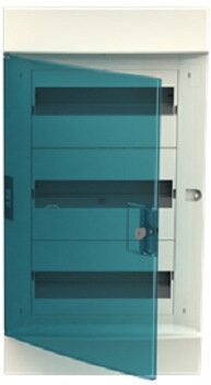 Распределительный шкаф ABB Mistral 41 36 мод, IP41, встраиваемый, термопласт, зеленая дверь, клеммами 1SLM004101A1207