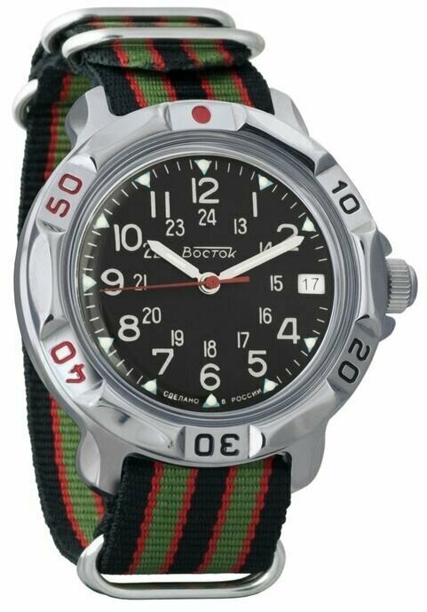 Мужские наручные часы Восток Командирские 811783-multicolor, нейлон, мультиколор