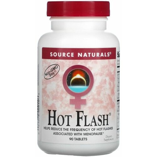 Source Naturals, витамины для приема во время менопаузы, Hot Flash, 90 таблеток