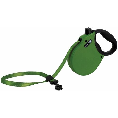 Alcott Adventure М (лента) поводок-рулетка для собак до 30кг, длина 5м, зеленый