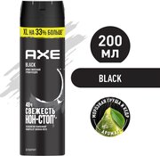 Мужской дезодорант спрей AXE Black Морозная груша и Кедр, XL на 33% больше, 48 часов защиты 200 мл