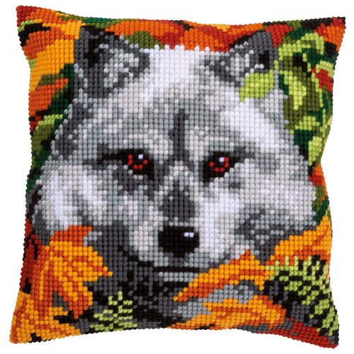 фото Набор для вышивания vervaco "волк" 40x40 см