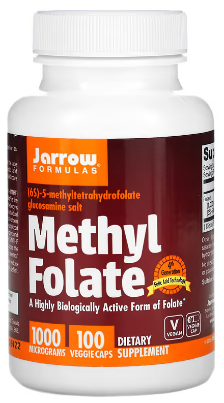 Капсулы Jarrow Formulas Methyl Folate, 70 г, 1000 мкг, 100 шт.