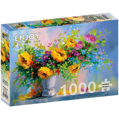 Пазл Enjoy 1000 деталей: Букет с желтыми цветами пазл enjoy 1000 деталей букет роз