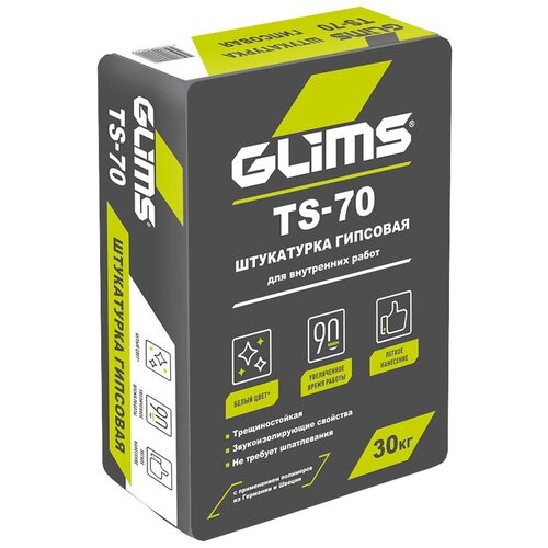 Штукатурка GLIMS ТS-70 30 кг белый штукатурка glims тs 70 30 кг белый