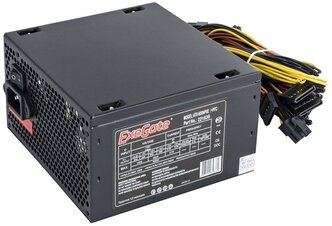 Блок питания 600W ExeGate 600NPXE (ATX, PPFC, SC, 12cm fan, 24pin, 2x(4+4)pin, 2xPCI-E, 5xSATA, 3xIDE, black, кабель 220V с защитой от выдергивания)