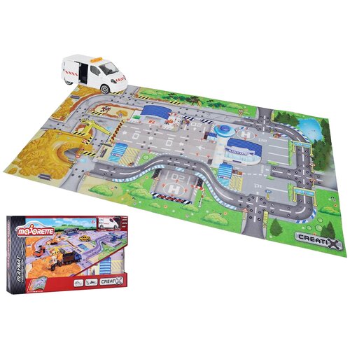 Игровой коврик Аэропорт 96х51см с машинкой (нескользящее покрытие) / Коврик детский игровой