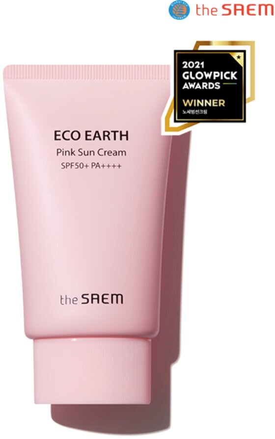 The Saem Солнцезащитный крем для лица для чувствительной кожи Eco Earth Pink Sun Cream, 50 гр.