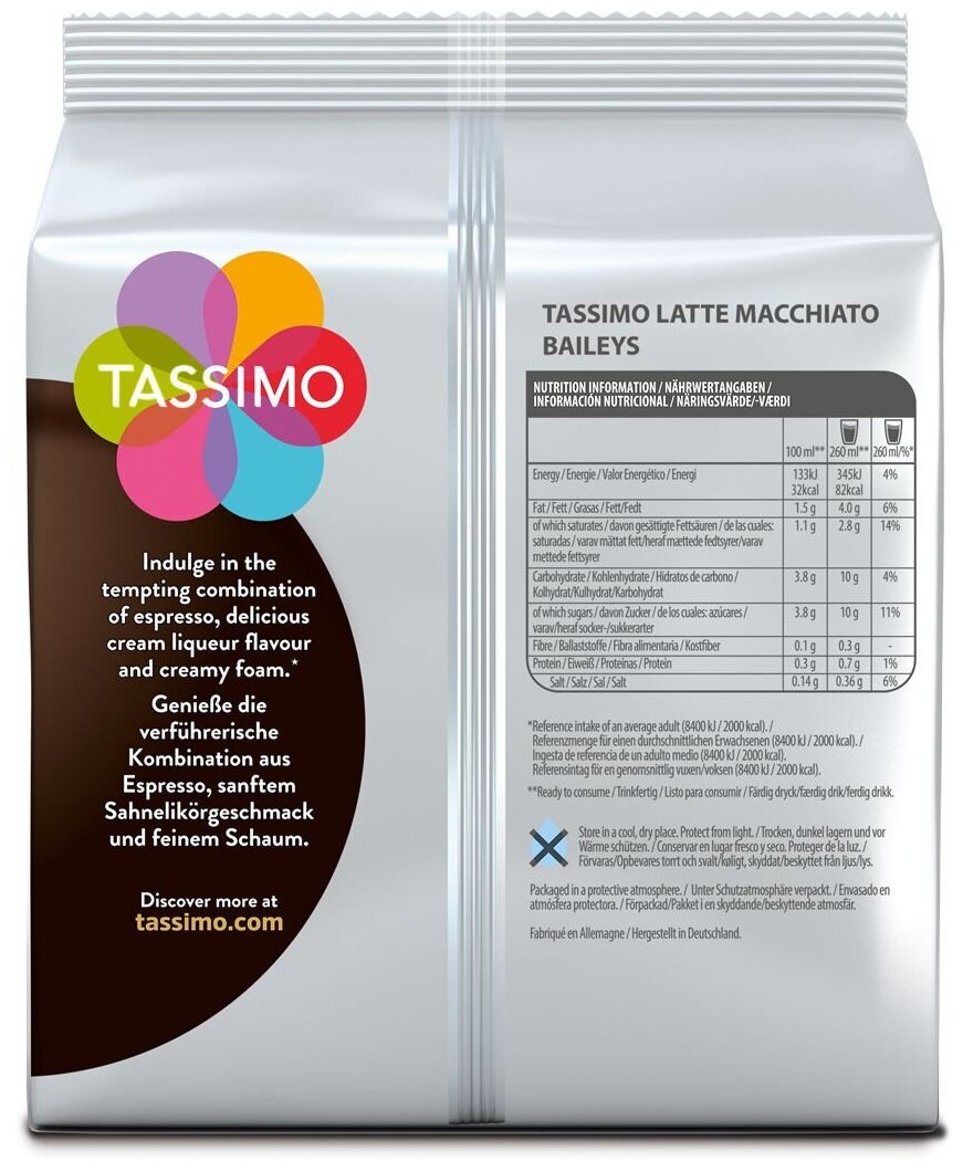 Кофе капсульный Tassimo Baileys Latte Macchiato упаковка40капс. 8052186 Tassimo - фотография № 2