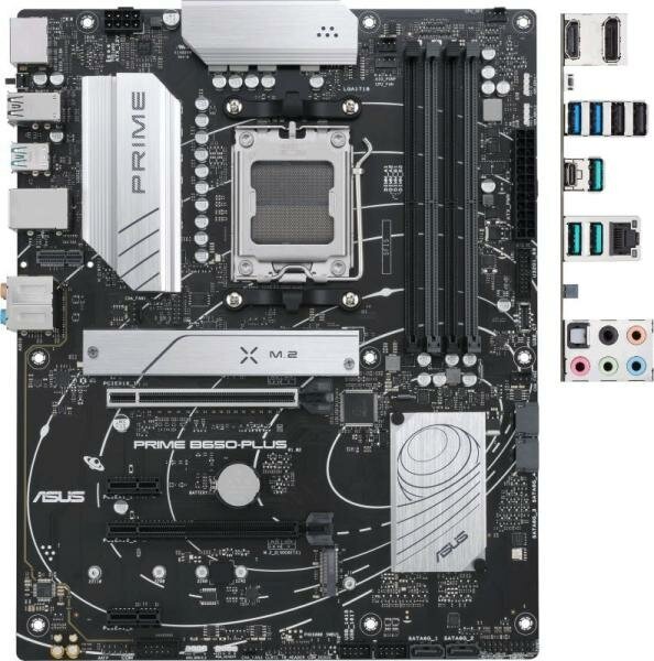 Материнская плата ASUS PRIME B650-PLUS Socket AM5 AMD B650 4xDDR5 2xPCI-E 16x 2xPCI-E 1x 4xSATA III ATX Retail