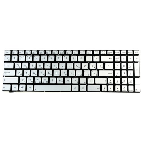 Клавиатура для ноутбука Asus N76 Горизонтальный Enter Silver pn 9ZN8BSQ10R 9ZN8BBQG0R 3199₽