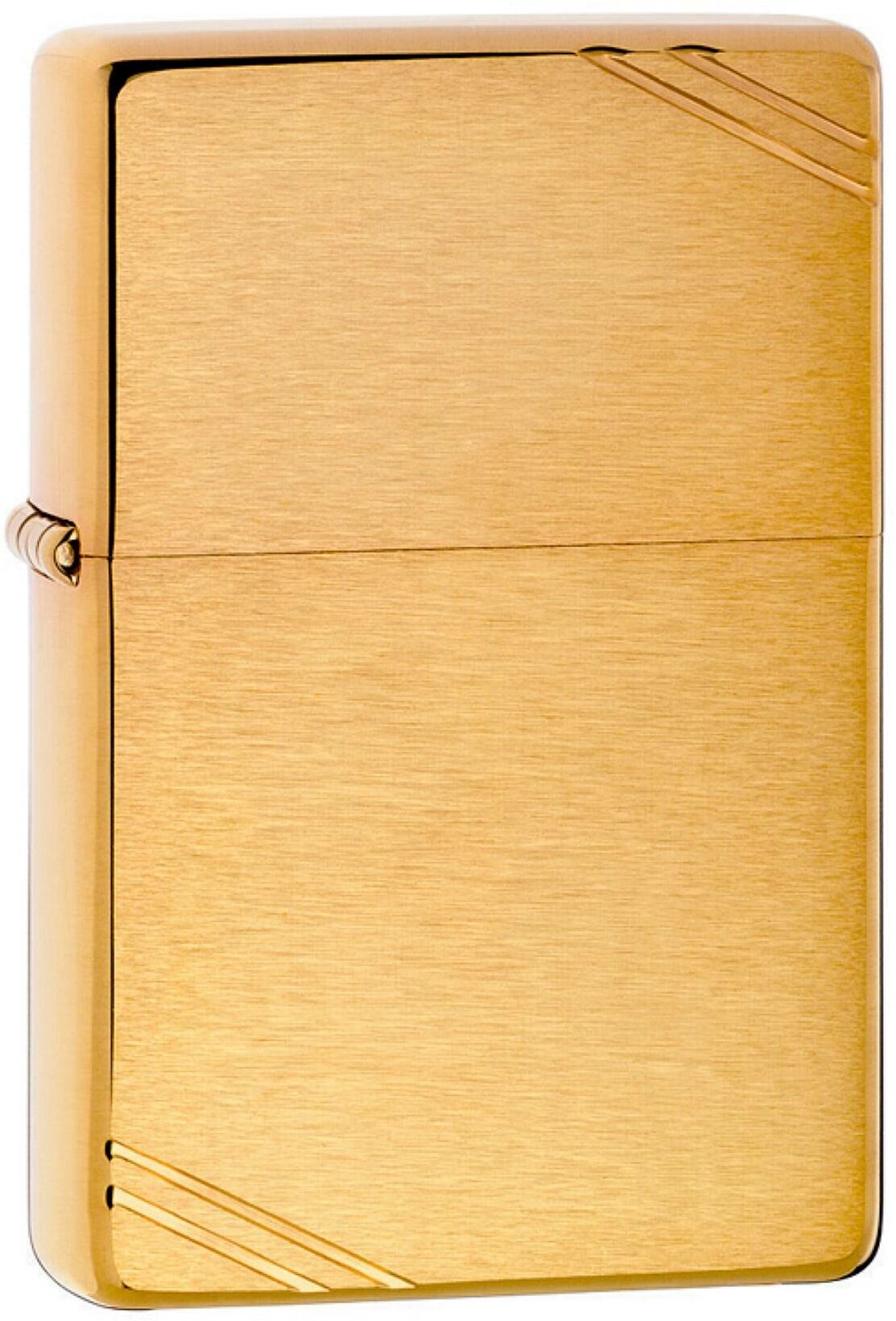 Зажигалка Zippo 1937 Vintage Brushed Brass золотистая - фотография № 2