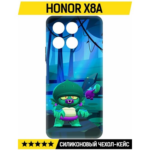 Чехол-накладка Krutoff Soft Case Brawl Stars - Болотный Джин для Honor X8a черный чехол накладка krutoff soft case brawl stars болотный джин для vivo y22 черный