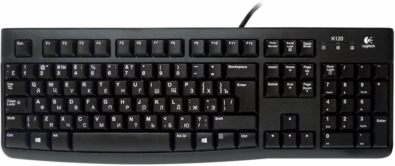 Logitech Classic K120 Клавиатура 920-002522 - фотография № 10