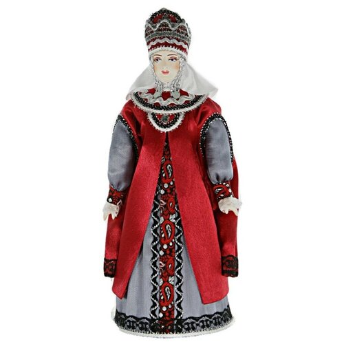 Кукла коллекционная Потешного промысла Владимирская боярыня в ферязи и барме.