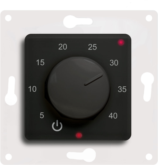 Терморегулятор/термостат ТР-03 инспирия (датчик пола,встраиваемый, черный) - фотография № 1