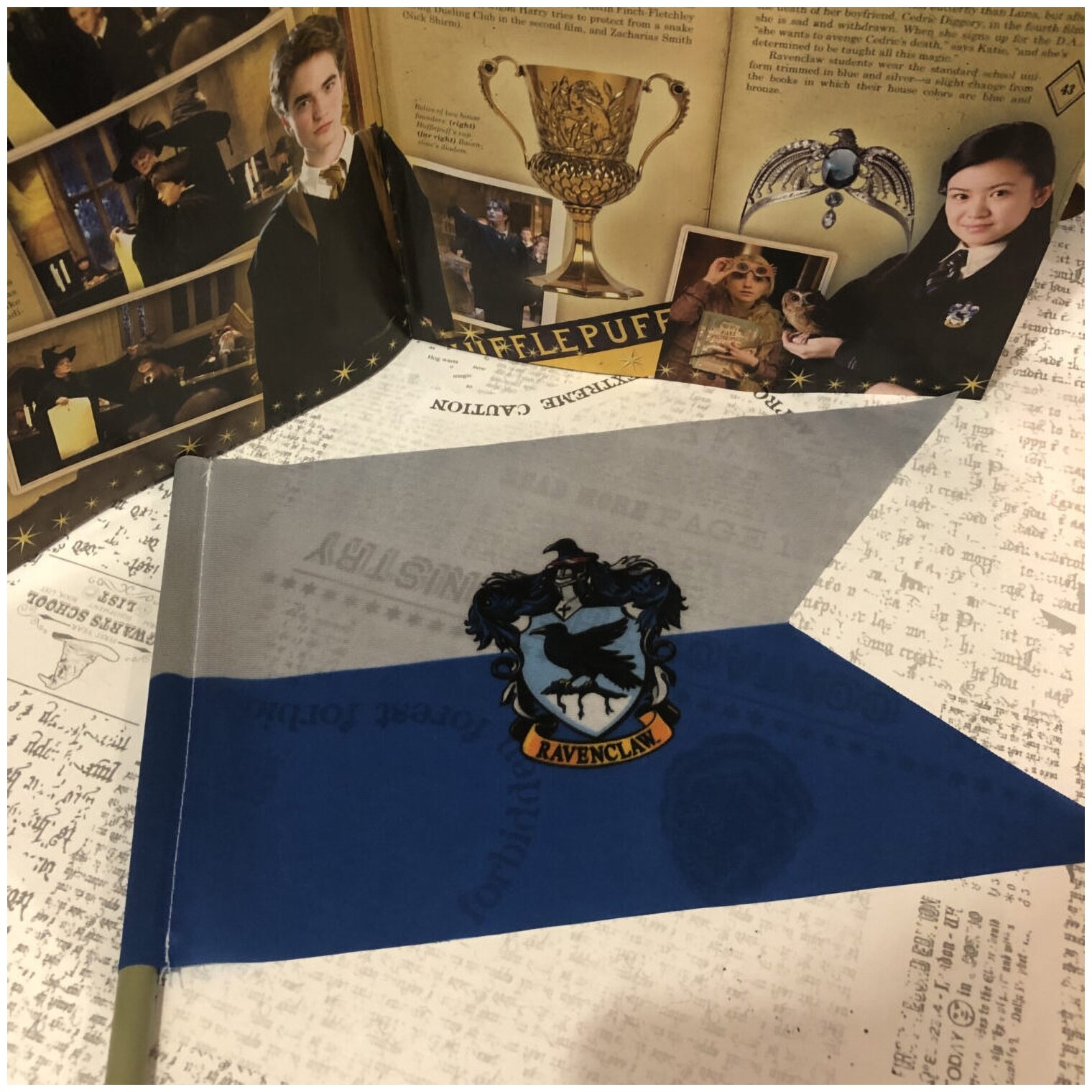 Sihir Dukkani Флаг Гарри Поттер Когтевран FLS28, синий/белый - фотография № 2