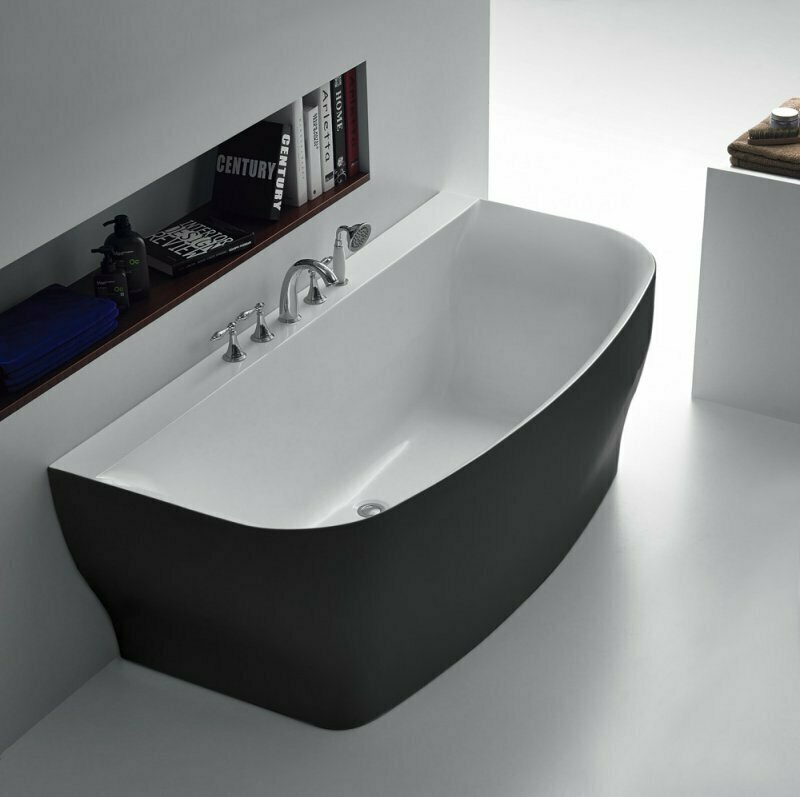 Акриловая ванна BelBagno BB74-NERO-W0