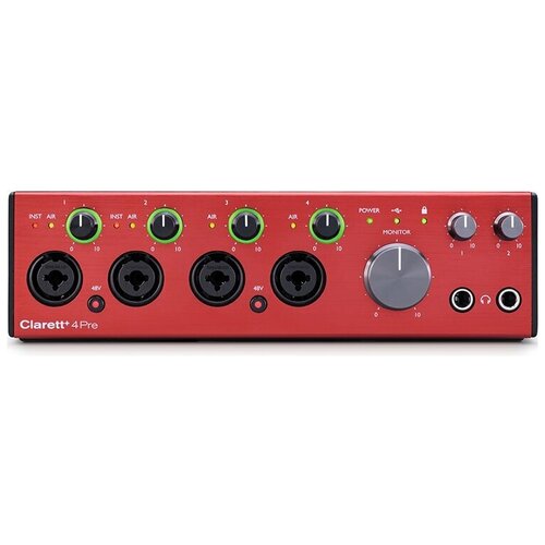 Аудиоинтерфейс FOCUSRITE Clarett+ 4Pre аудиоинтерфейс focusrite clarett 2pre usb