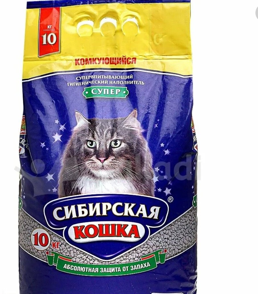 Сибирская Кошка Наполнитель CARBON Комкующийся 10л