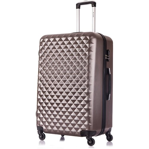 Чемодан L'case Phatthaya, 105 л, размер L, коричневый умный чемодан l case phatthaya 105 л размер l серый